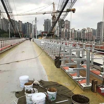 2019鵝公巖輕軌復線橋環氧砂漿施工現場